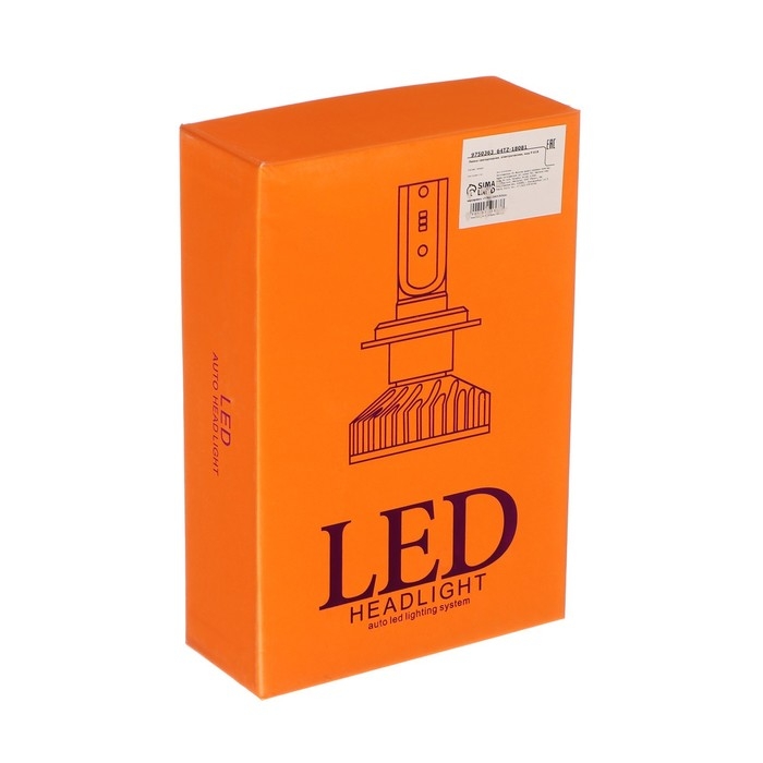 Автолампа светодиодная Н4,12 В, 30 Вт, 2160 Лм, провод 20 см, свет белый, 2 шт Автолампа светодиодная Н4,12 В, 30 Вт, 2160 Лм, провод 20 см, свет белый, 2 шт