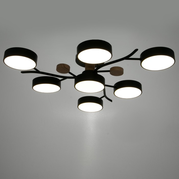 Люстра 1316/7BK LED 168Вт 3000-6000К черный 74х74х17 см BayerLux