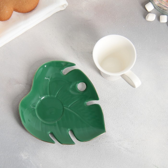 Чайная пара керамическая «Мама», кружка 100 мл, блюдце 15х14 см, цвет белый Чайная пара керамическая «Мама», кружка 100 мл, блюдце 15х14 см, цвет белый