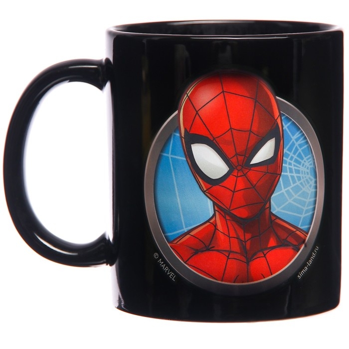 Кружка-хамелеон, Человек-паук, черная 330мл Кружка-хамелеон, Человек-паук, черная 330мл