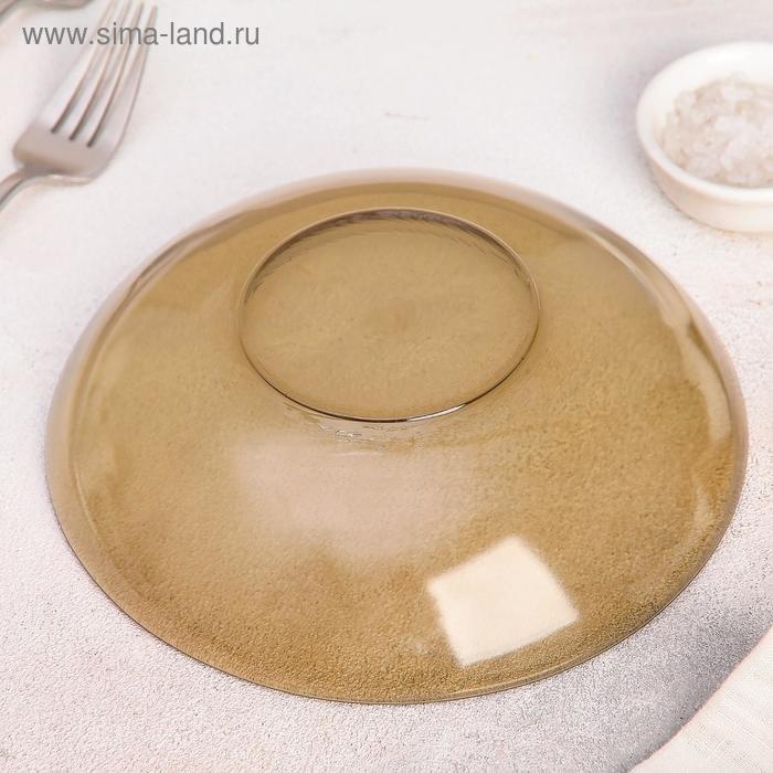 Тарелка глубокая стеклянная Basilico, 650 мл, d=18 см, цвет коричневый Тарелка глубокая стеклянная Basilico, 650 мл, d=18 см, цвет коричневый