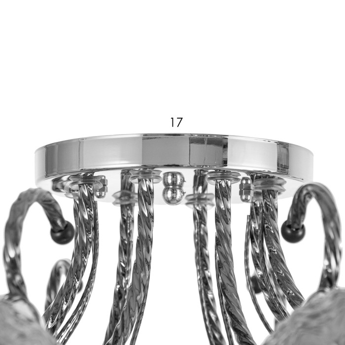 Люстра Люстра "Тереза" 8х40Вт Е27 Хром, черный хром 74х74х22см