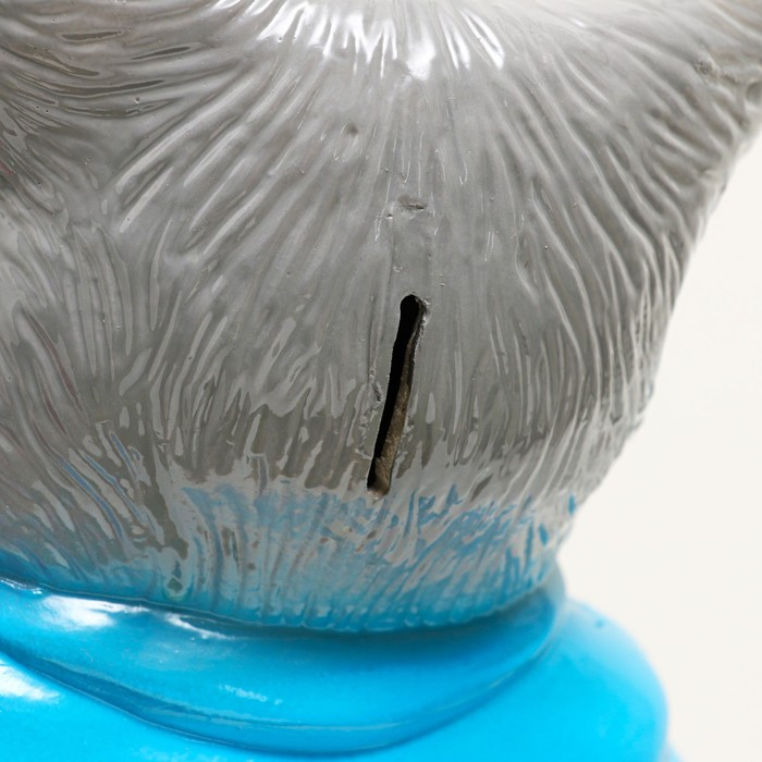 Копилка Копилка "Кот большой с тюльпанами" серый 20х23х41см МИКС