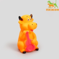 Игрушка пищащая "Корова" для собак, 10 см, микс цветов