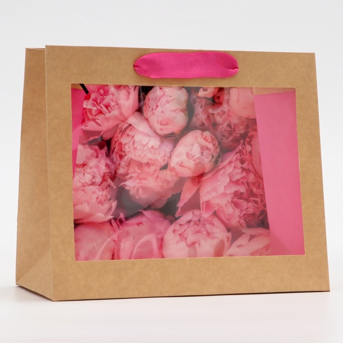 Пакет с PVC окном, Пакет с PVC окном,"Нежность", 24 х 11 х 20 см