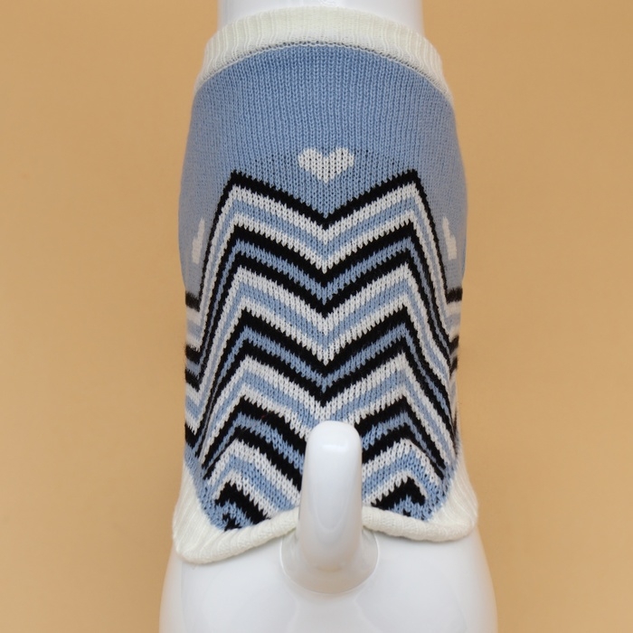 Свитер  Свитер "Волна", L (ДС 29, ОШ 29, ОГ 29-49 см), голубой