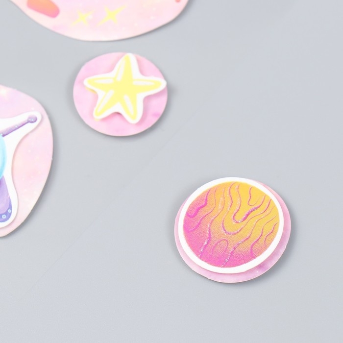 Наклейка картон 2 слоя Наклейка картон 2 слоя "Добрые инопланетяне" 17х12 см