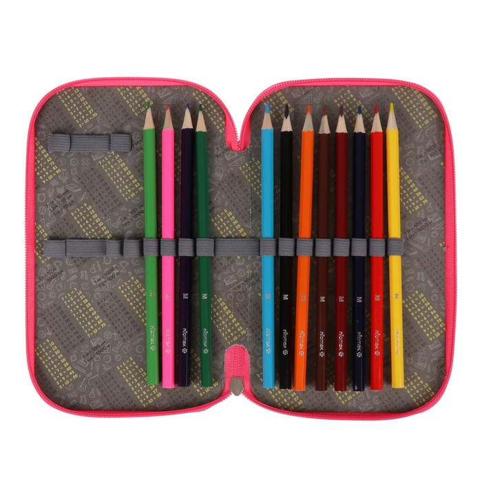 Пенал 2 секции, 125 х 205 мм, с наполнением 23 предмета, Calligrata Пенал 2 секции, 125 х 205 мм, с наполнением 23 предмета, Calligrata "Единорог" ламинированный картон, 30П26/2/set