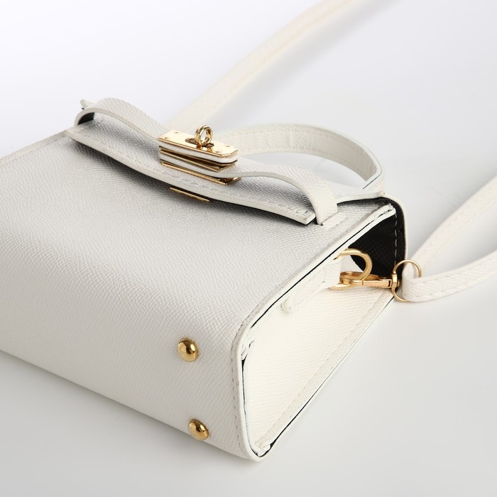 Сумка женская-мессенджер, цвет белый 19*13*7 см Сумка женская-мессенджер, цвет белый 19*13*7 см