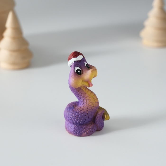 Сувенир полистоун Сувенир полистоун "Фиолетовая змейка" МИКС 4х3х5 см