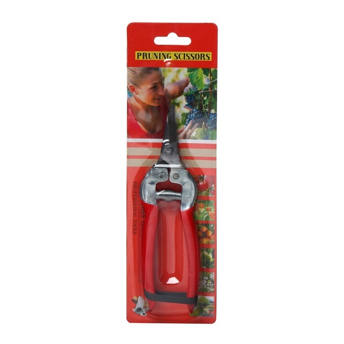 Ножницы садовые, 7 Ножницы садовые, 7" (18 см), с металлическими ручками, обрезиненная ручка, Greengo