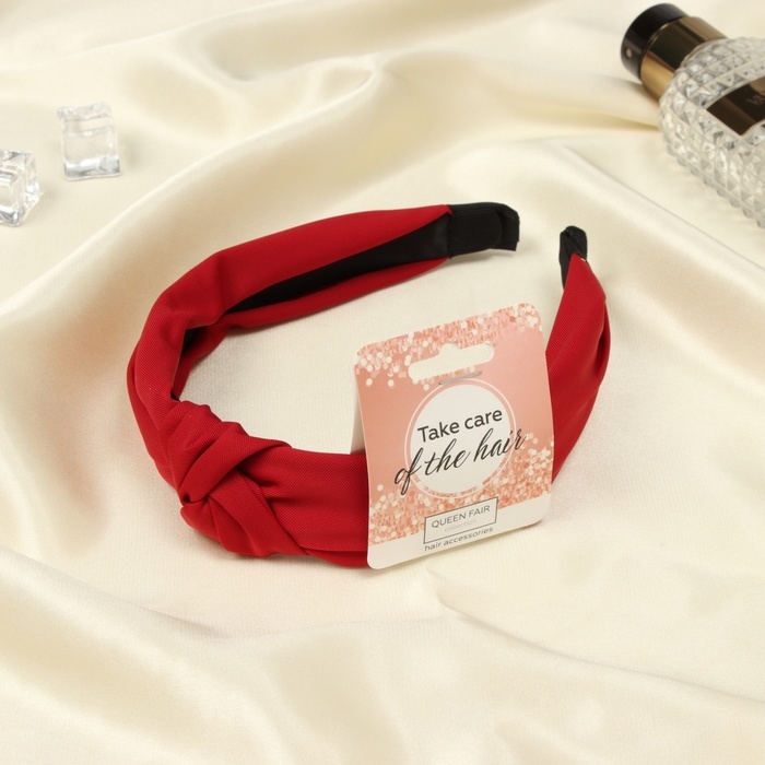 Ободок для волос Ободок для волос "Кокетка" 3 см, красный
