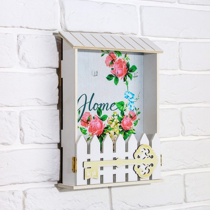 Ключница настенная «Home», цветы, 22,5 х 30,5 х 5,7 см. Ключница настенная «Home», цветы, 22,5 х 30,5 х 5,7 см.