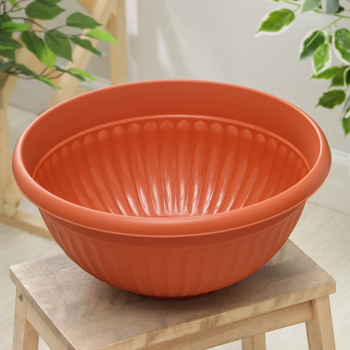 Кашпо-миска «Ливия», d=40 см, 11,5 л, цвет терракот Кашпо-миска «Ливия», d=40 см, 11,5 л, цвет терракот