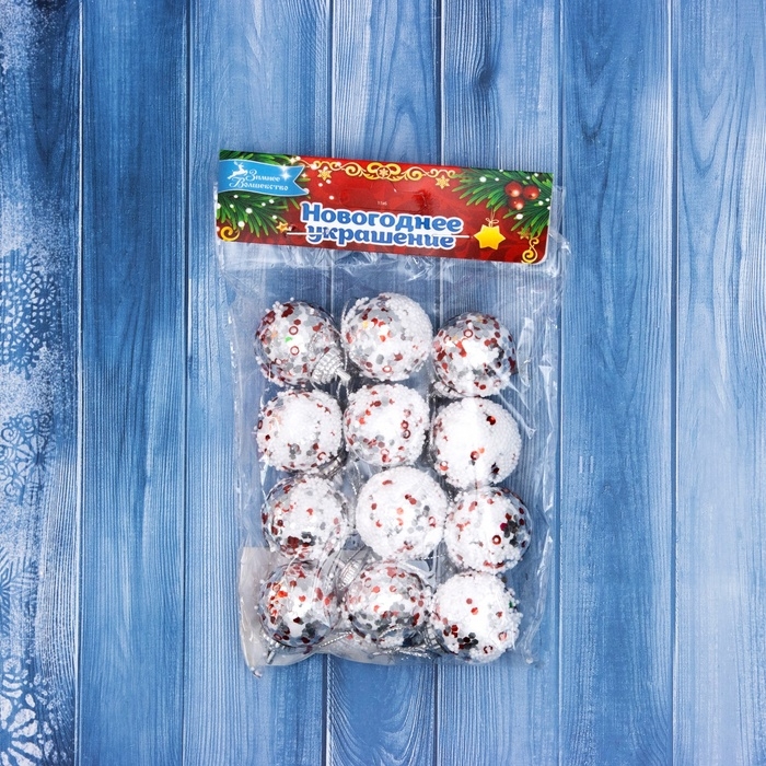 Набор шаров пластик d-3 см, 12 шт Набор шаров пластик d-3 см, 12 шт "Волшебный перелив"