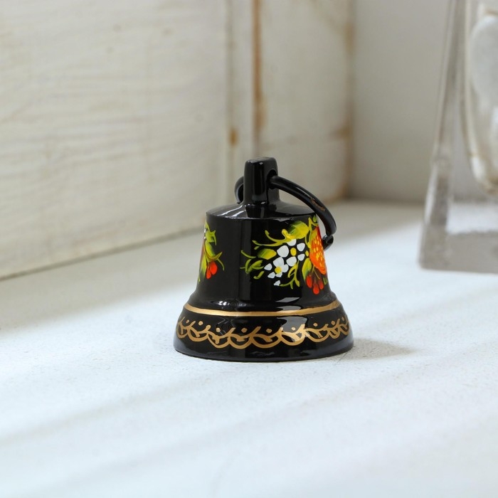 Колокольчик Валдайский  Колокольчик Валдайский "№1. Ягоды", расписной, с ушком, d=30 мм