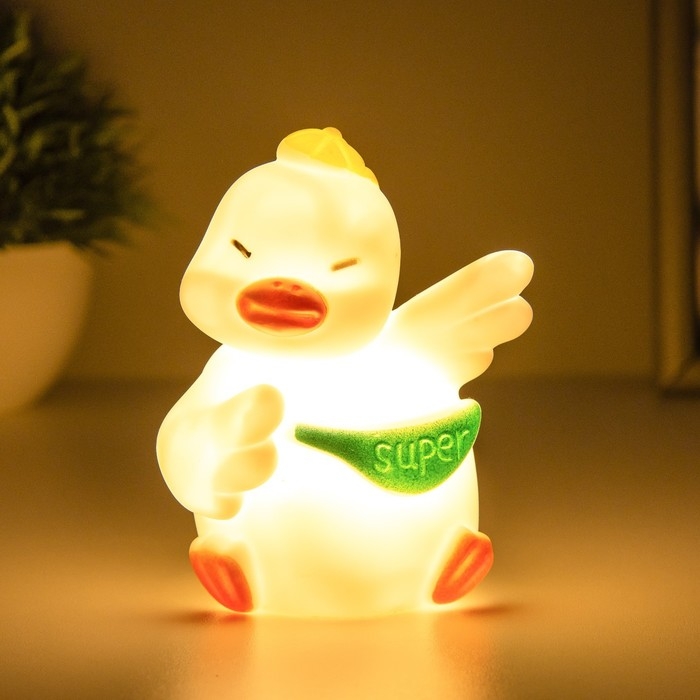 Ночник Ночник "Танцор утка" LED 1Вт 3х LR44 белый 5х8х11см RISALUX