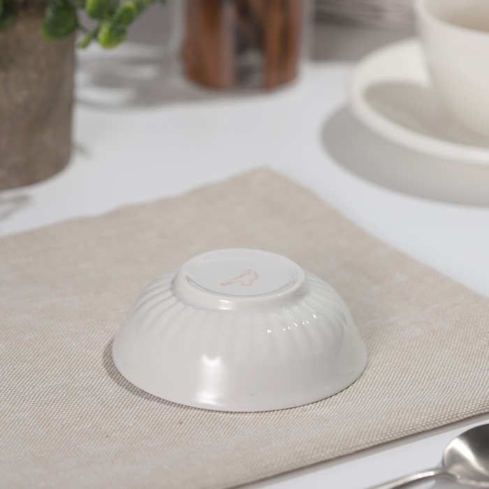 Блюдце для варенья «Белое», d=9 см, фарфор Блюдце для варенья «Белое», d=9 см, фарфор