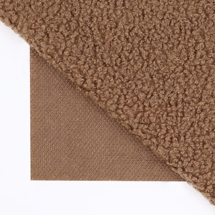 Лоскут мех «Барашек», 50 × 50 см, 500 г/м, цвет коричневый №29