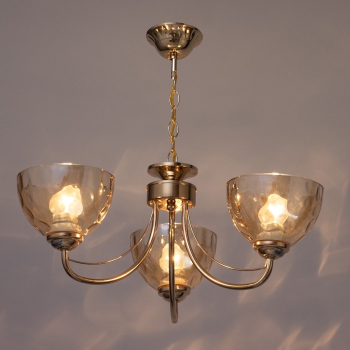 Люстра Люстра "Руби" 3х40Вт Е27 Золото 55х55х85(45)см