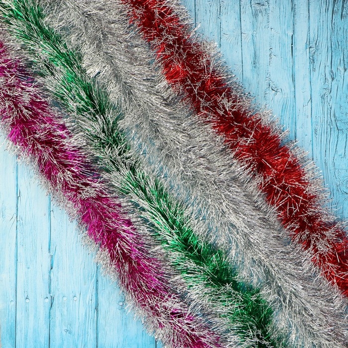 Мишура иней d-9 см2 м микс цвета Мишура иней d-9 см2 м микс цвета