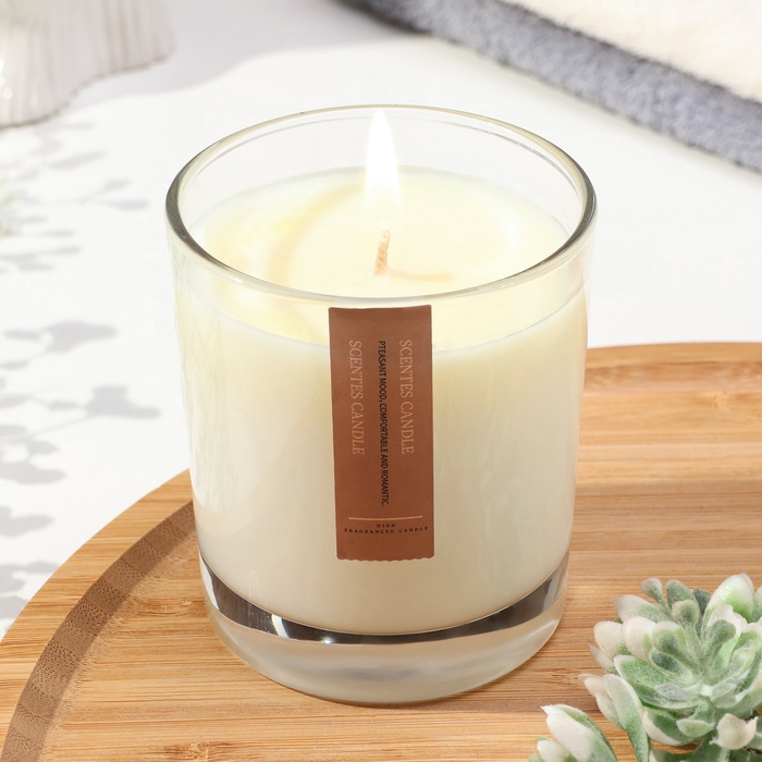 Свеча ароматическая в стакане  Свеча ароматическая в стакане "Bomantic", 200 г, ветряные колокольчики