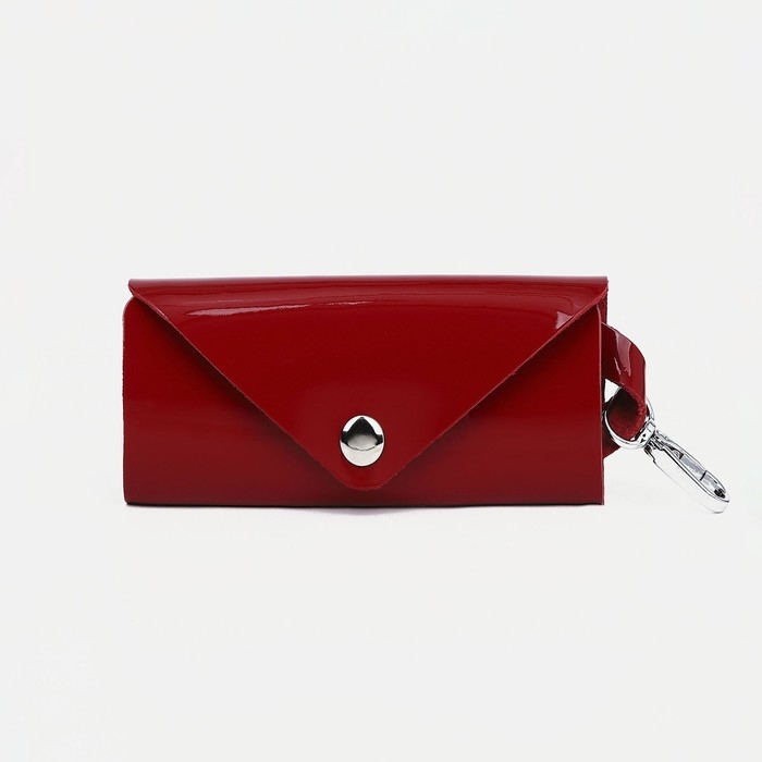 Ключница на кнопке, длина 11 см, 7 карабинов, цвет красный Ключница на кнопке, длина 11 см, 7 карабинов, цвет красный