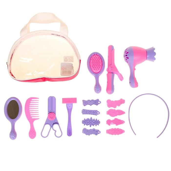 Игровой набор «Парикмахер» в сумке из ПВХ, 16 предметов Игровой набор «Парикмахер» в сумке из ПВХ, 16 предметов