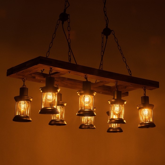 Люстра Люстра "Аксель" 8хЕ27 40Вт черный 100х100 см