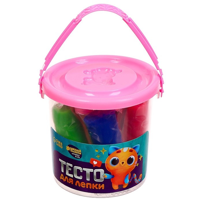 Тесто для лепки 7 цветов, 105 г + 1 формочка + крышка-формочка, МИКС Тесто для лепки 7 цветов, 105 г + 1 формочка + крышка-формочка, МИКС