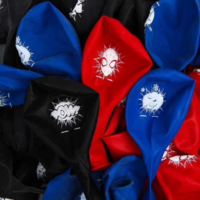 Шар латексный 12" &laquo;POW&raquo;, 25 шт., Человек-паук