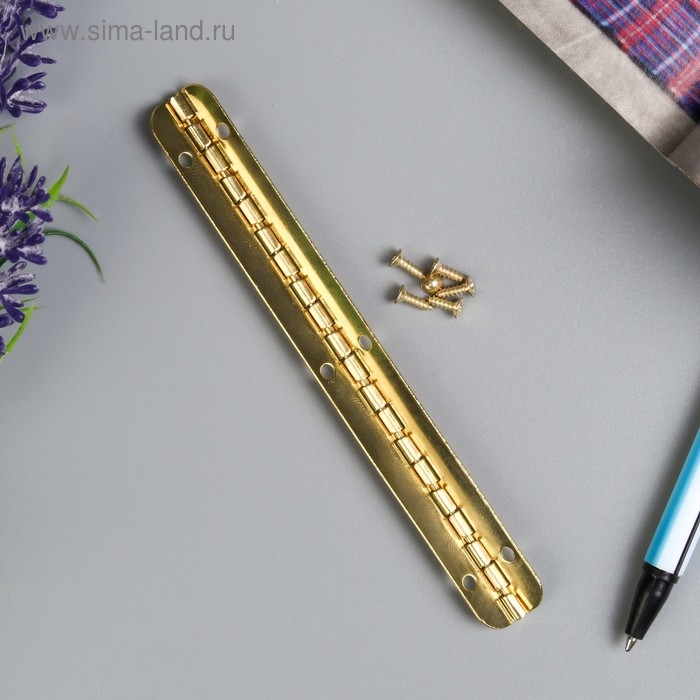 Петля карточная удлинённая для шкатулок металл угол открывания 180 град + гвозд. 10х1,5 см Петля карточная удлинённая для шкатулок металл угол открывания 180 град + гвозд. 10х1,5 см