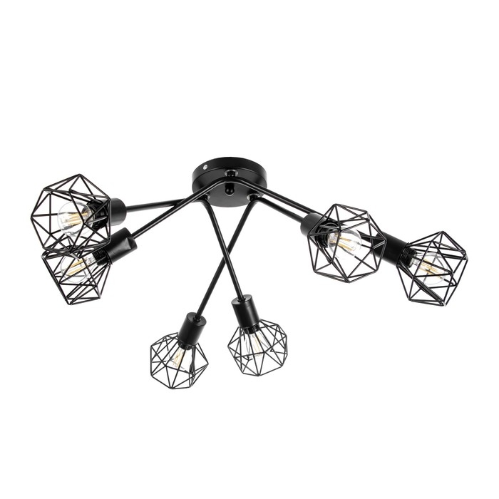Люстра Люстра "Андис" 6хЕ27 40Вт черный 50х50х18 см