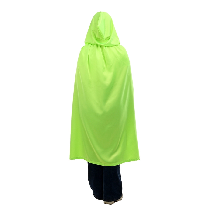 Карнавальный плащ взрослый, длина 120 см, атлас, цвет салатовый Карнавальный плащ взрослый, длина 120 см, атлас, цвет салатовый