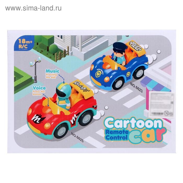 Машина радиоуправляемая «Гонка», работает от батареек, МИКС Машина радиоуправляемая «Гонка», работает от батареек, МИКС