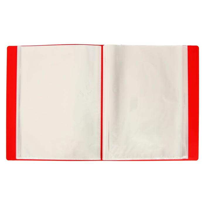 Папка с 100 вкладышами А4, 700 мкм, Calligrata, карман на корешке, красная Папка с 100 вкладышами А4, 700 мкм, Calligrata, карман на корешке, красная