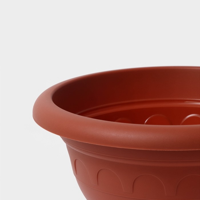 Кашпо уличное на ножке низкий «Колывань», 5,3 л, цвет терракотовый Кашпо уличное на ножке низкий «Колывань», 5,3 л, цвет терракотовый