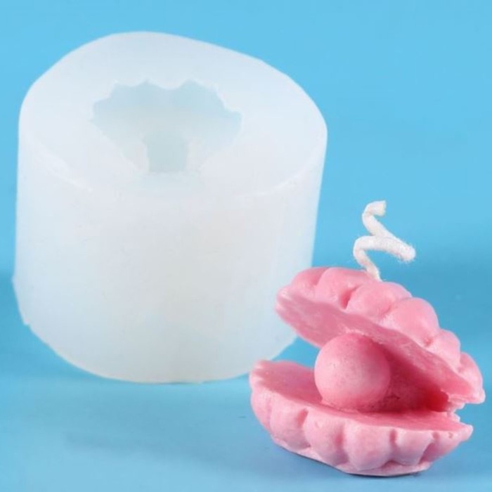 Молд силикон Молд силикон "Открытая ракушка с жемчужиной" 4,7х4,7х3,6 см