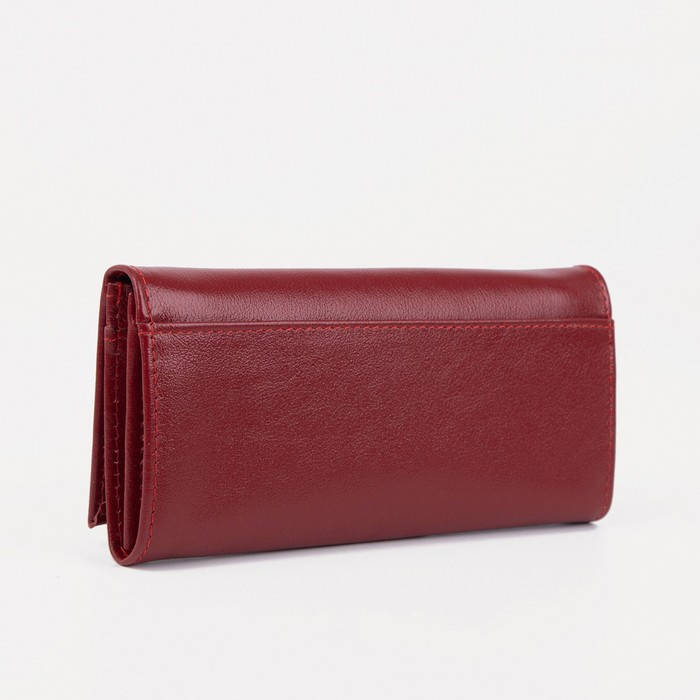 Кошелёк женский на кнопке, цвет красный Кошелёк женский на кнопке, цвет красный