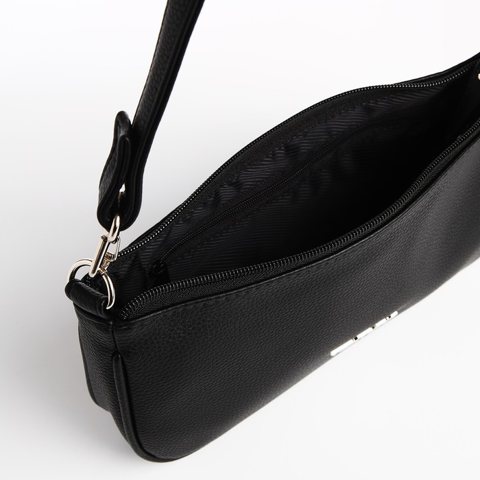 Сумка женская TEXTURA, багет, маленький размер, цвет чёрный Сумка женская TEXTURA, багет, маленький размер, цвет чёрный