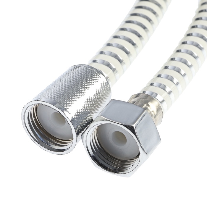 Душевой шланг ZEIN Z02PW, 150 см, с пластиковой конусообразной гайкой, ПВХ, белый Душевой шланг ZEIN Z02PW, 150 см, с пластиковой конусообразной гайкой, ПВХ, белый