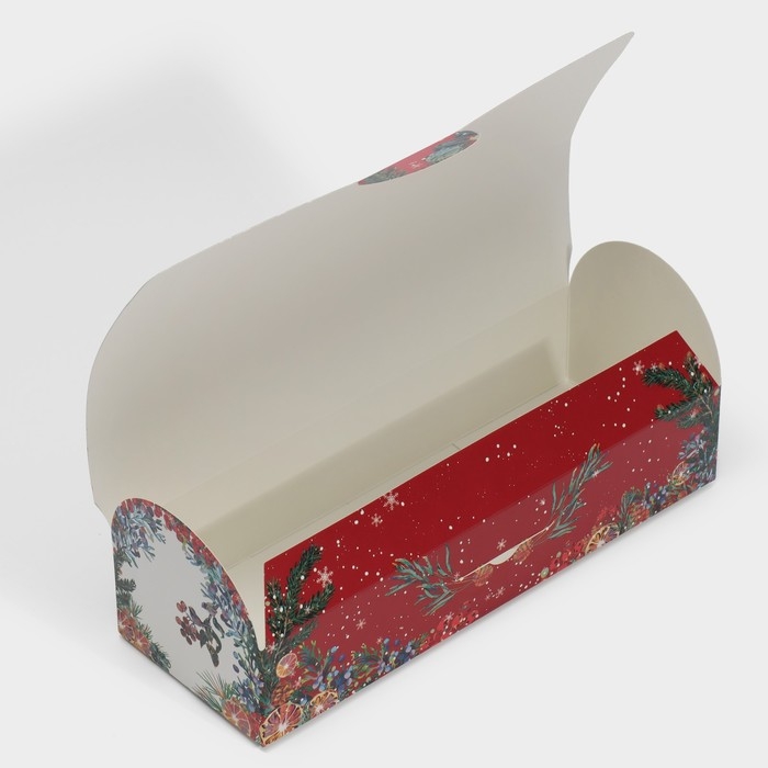 Коробка под кекс «С Новым годом!», 9 х 9 х 24,5 см, Новый год Коробка под кекс «С Новым годом!», 9 х 9 х 24,5 см, Новый год