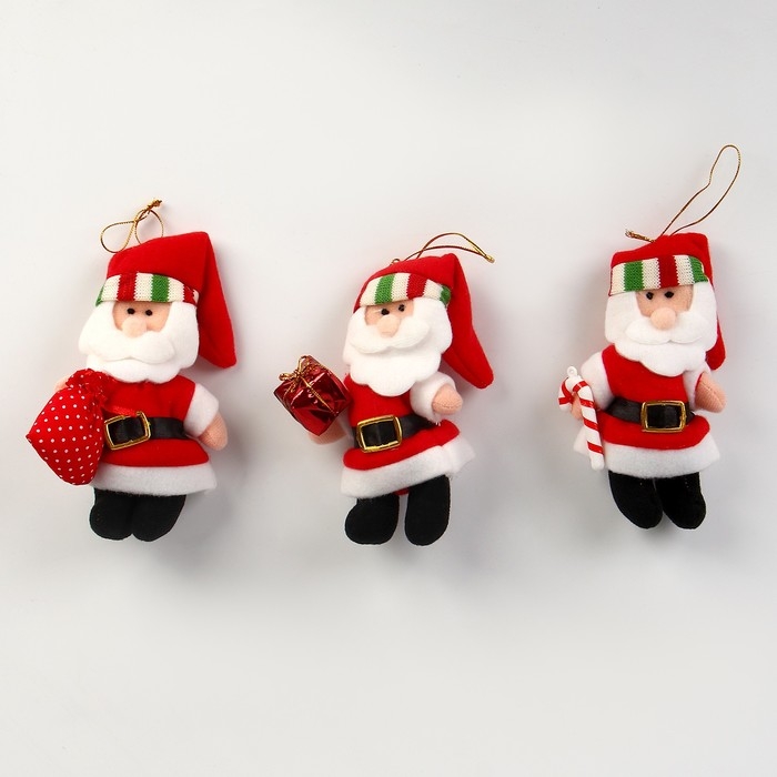 Новый год! Мягкая игрушка «Дед мороз» на подвесе, виды МИКС