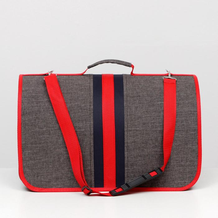 Сумка - переноскадля животных, каркасная, складная, 46 х 28,5 х 26 см, красно-серая Сумка - переноскадля животных, каркасная, складная, 46 х 28,5 х 26 см, красно-серая