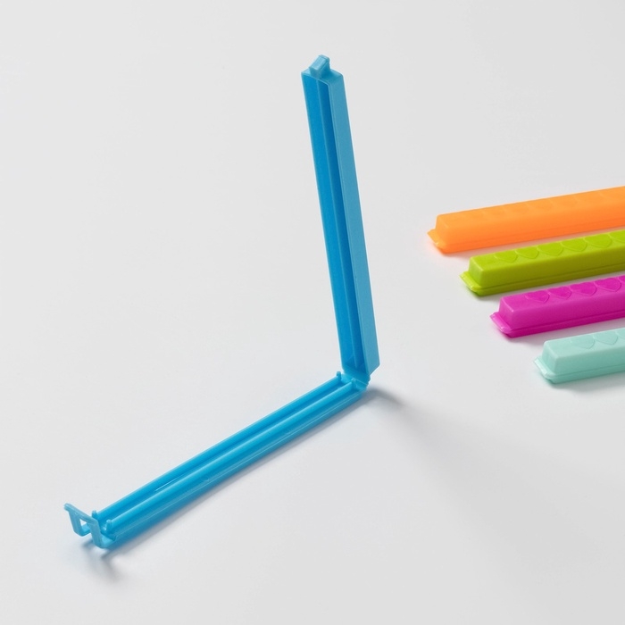 Зажимы для пакетов Доляна, 14 см, 5 шт, цвет МИКС Зажимы для пакетов Доляна, 14 см, 5 шт, цвет МИКС