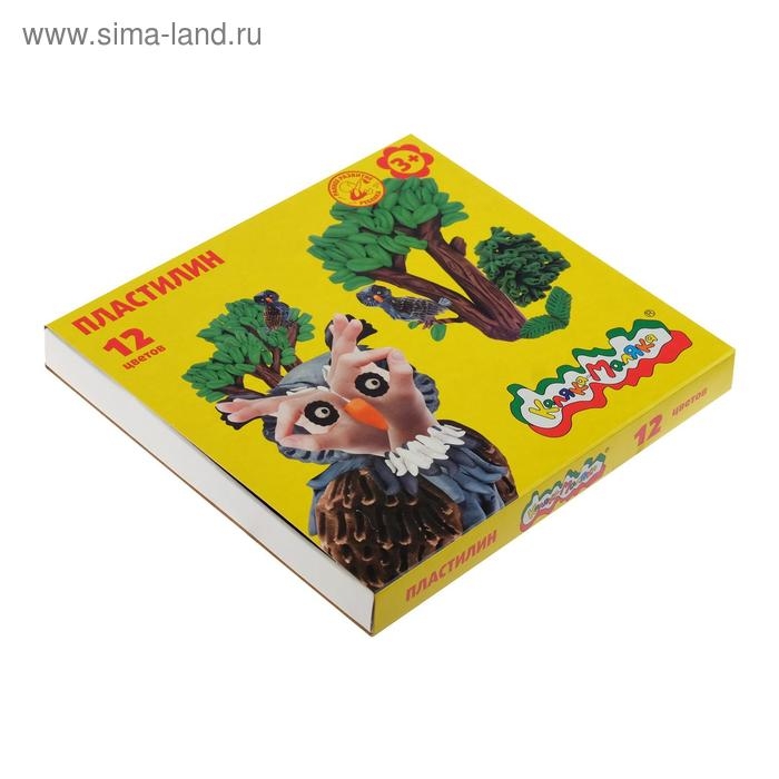 Пластилин 12 цветов 180 г «Каляка-Маляка», со стеком Пластилин 12 цветов 180 г «Каляка-Маляка», со стеком