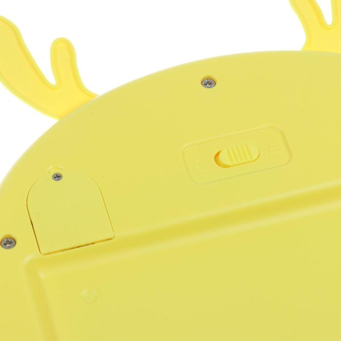 Планшет для рисования и заметок Luazon Планшет для рисования и заметок Luazon "Олененок", 9", функция блокировки, желтый