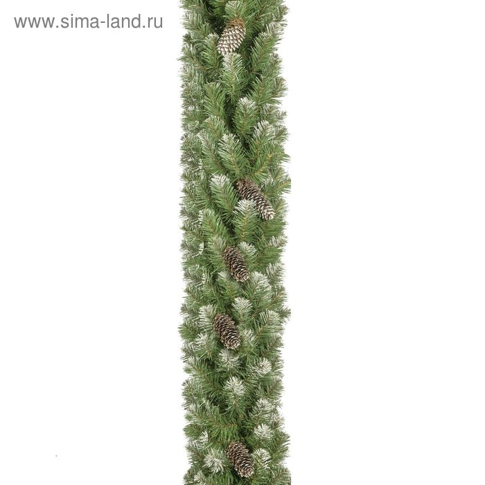 Гирлянда хвойная Гирлянда хвойная "Снежная королева" с шишками заснеженная дл. 270 см., d-20 см, 250 веток