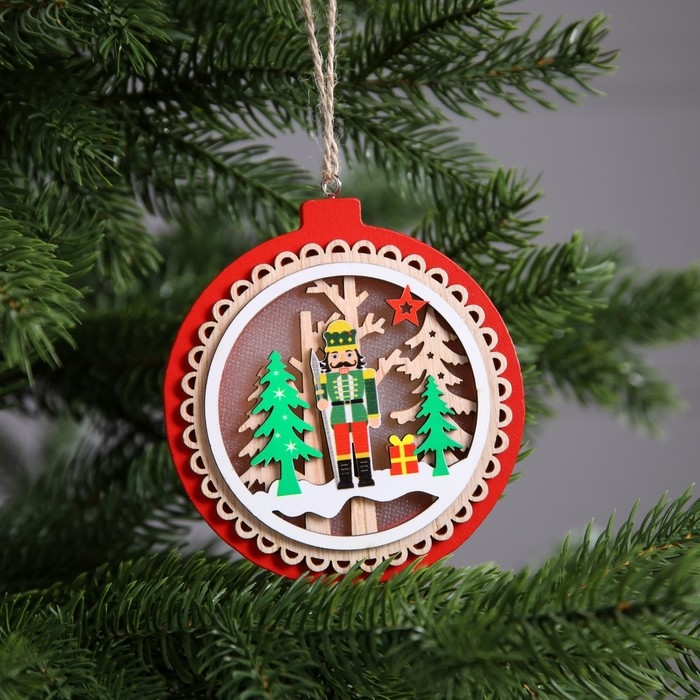 Ёлочная игрушка «Щелкунчик», от батареек, свечение тёплое белое Ёлочная игрушка «Щелкунчик», от батареек, свечение тёплое белое