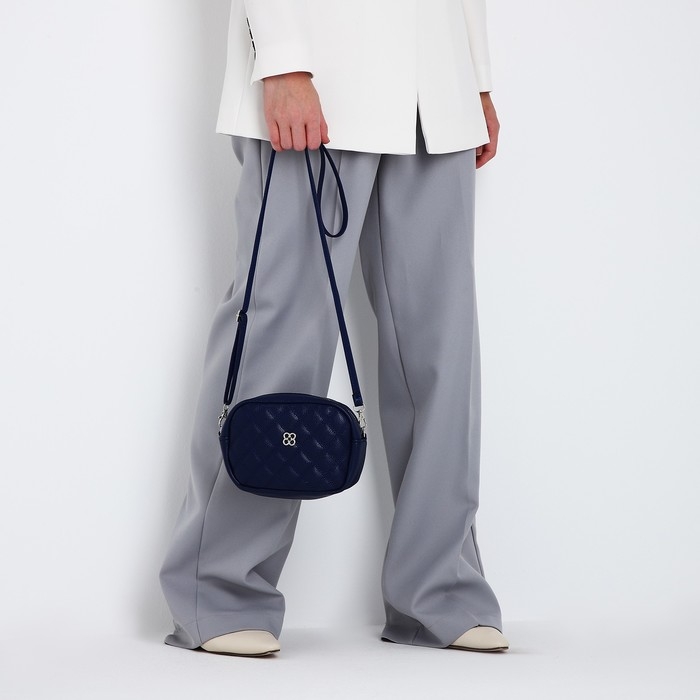 Сумка кросс-боди на молнии, цвет синий Сумка кросс-боди на молнии, цвет синий